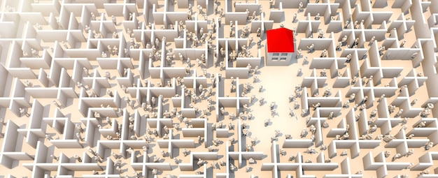 A complex maze with signposts pointing in different directions, symbolising the challenges and complexities of navigating a new tax environment for businesses.