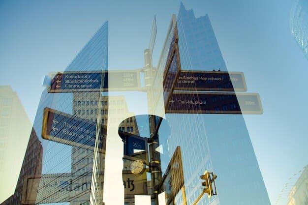 A visual representation of businesses in the UAE (e.g., offices, factories, construction sites) with arrows pointing upwards and downwards, symbolizing the varying impacts of the interest rate hike on different sectors. The image should convey both challenges and potential opportunities.
