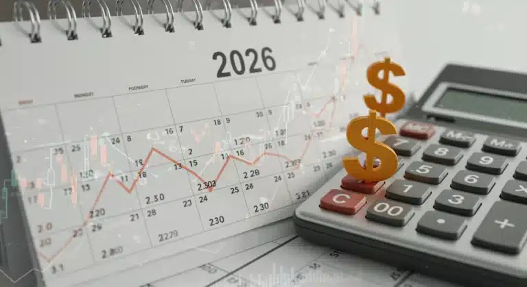 Financial calendar for 2026 with tax calculations and asset sale considerations.