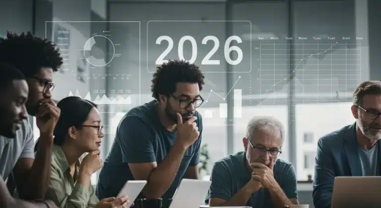 People analyzing 2026 retirement contribution charts