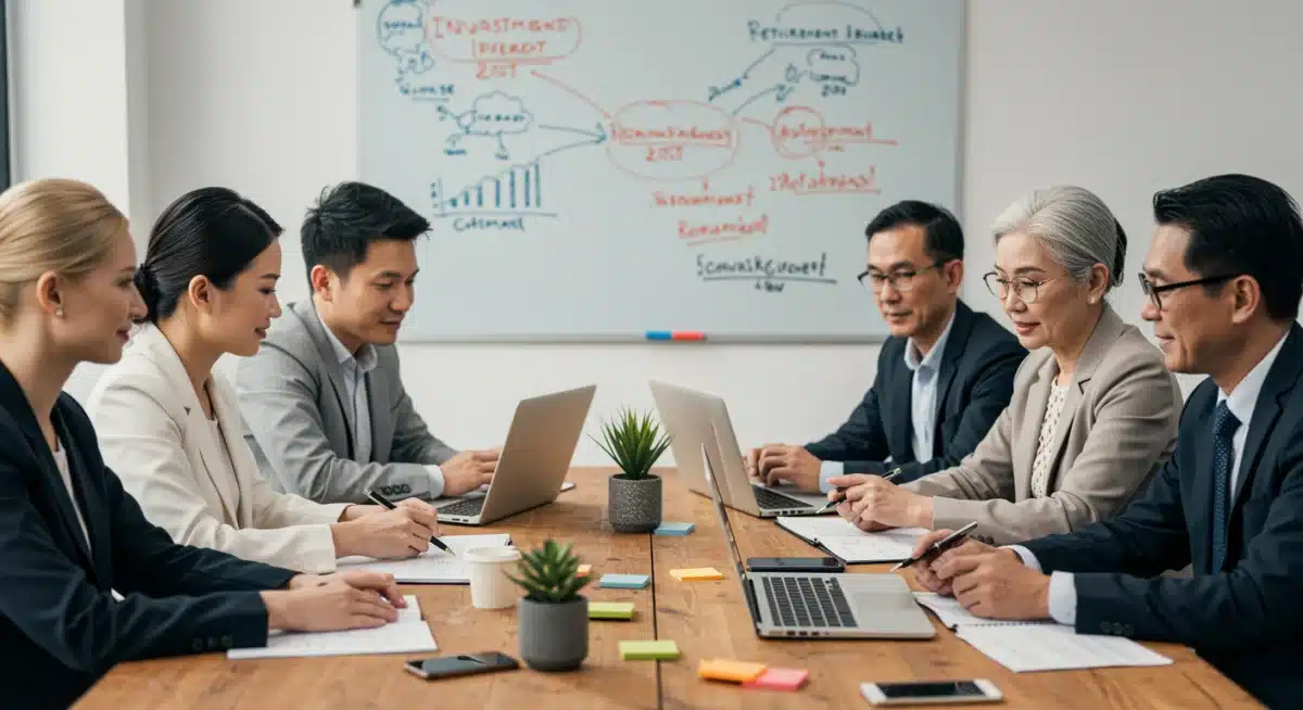 Group discussing 401(k) investment strategies for 2026