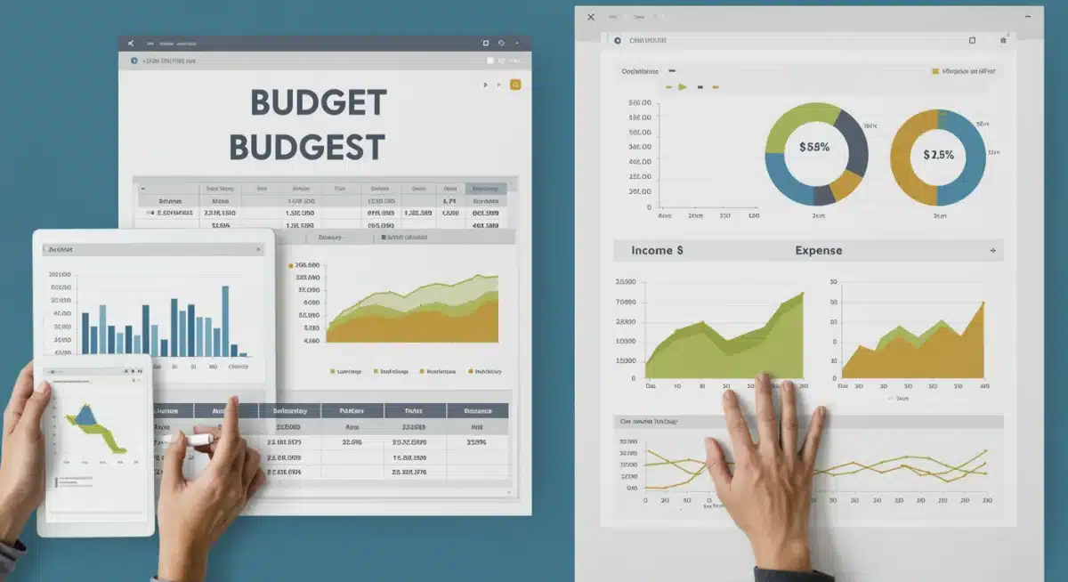 Detailed budget spreadsheet for tracking income and expenses