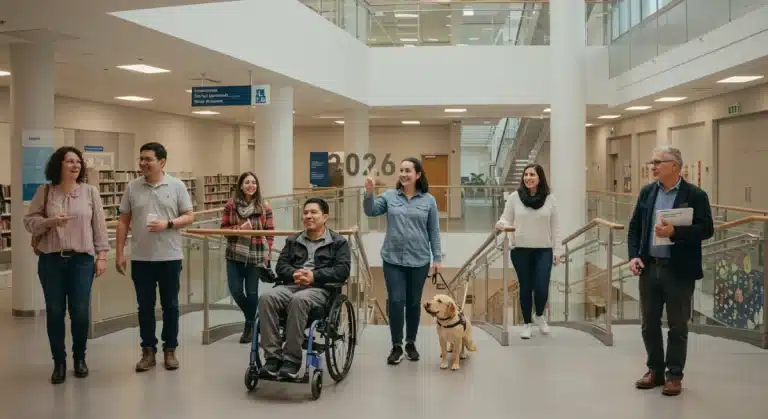 Diverse individuals maximizing accessibility and accommodations in 2026