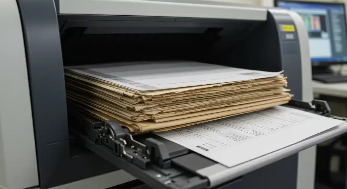 High-speed document scanner digitizing old papers