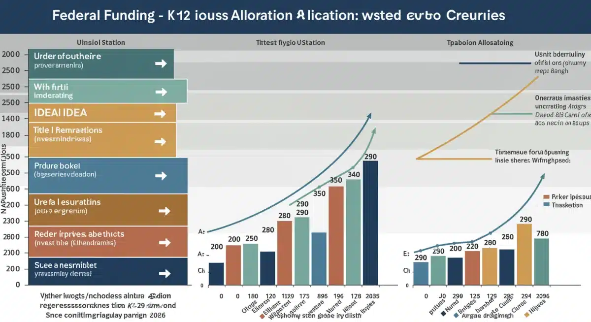 Infographic detailing federal funding allocations for K-12 education programs in 2026