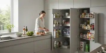 Modern kitchen with smart organization reducing meal prep time