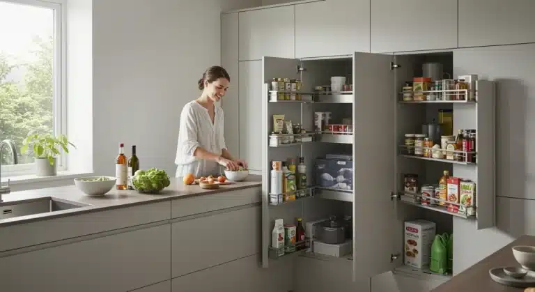 Modern kitchen with smart organization reducing meal prep time