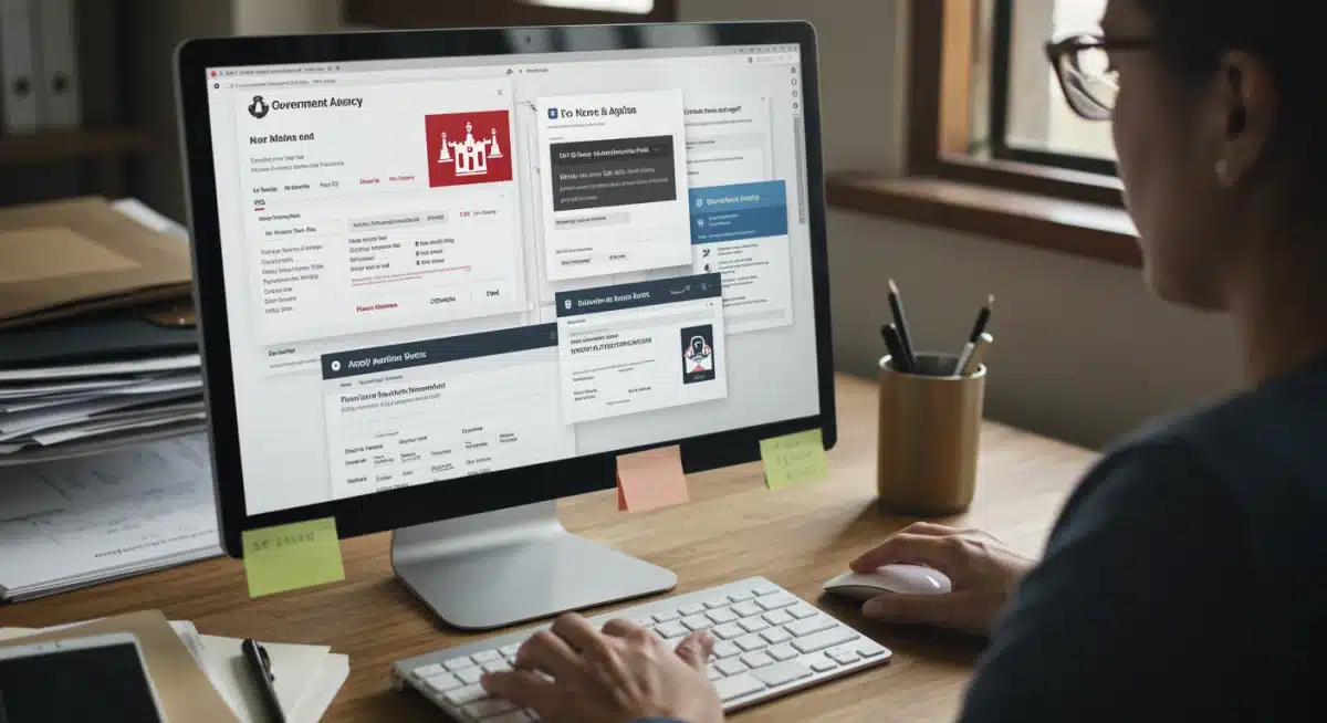 Individual researching 2026 public benefit programs online