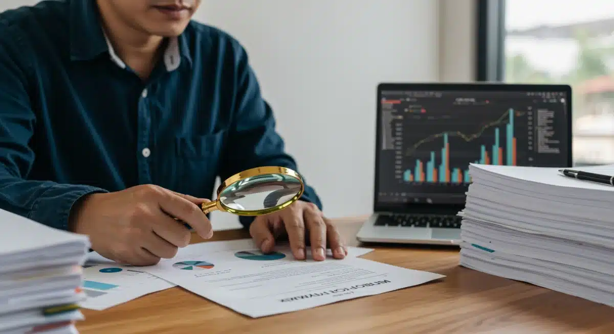 Person reviewing complex retirement documents carefully