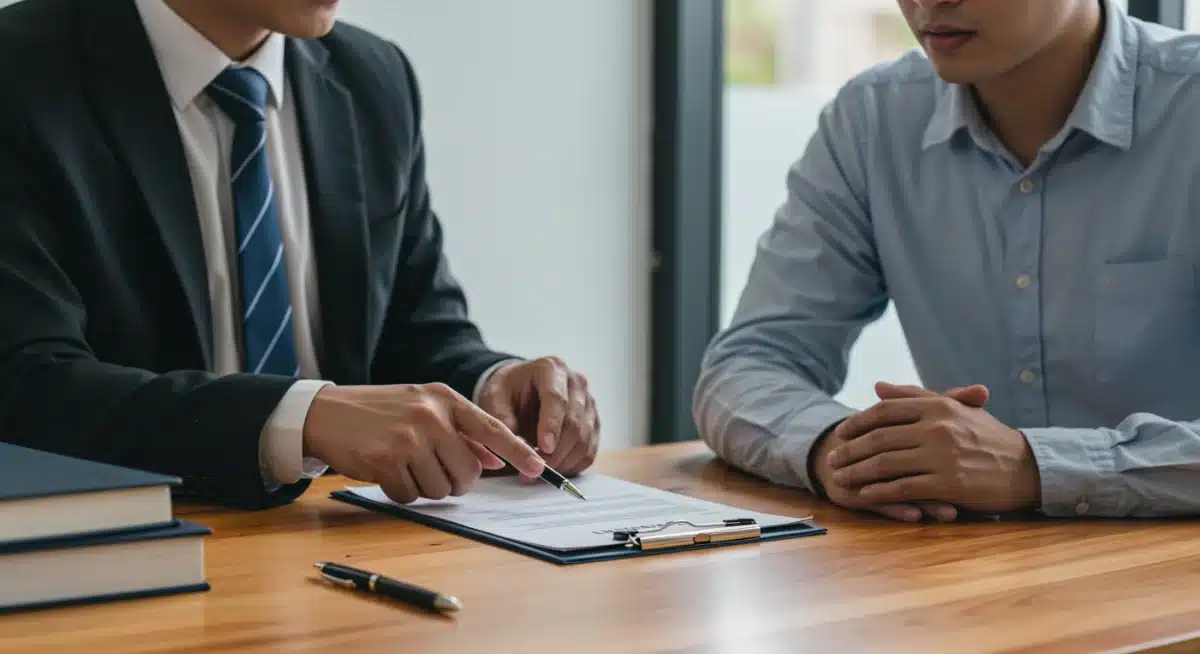 Tenant discussing lease terms with landlord, highlighting potential disputes