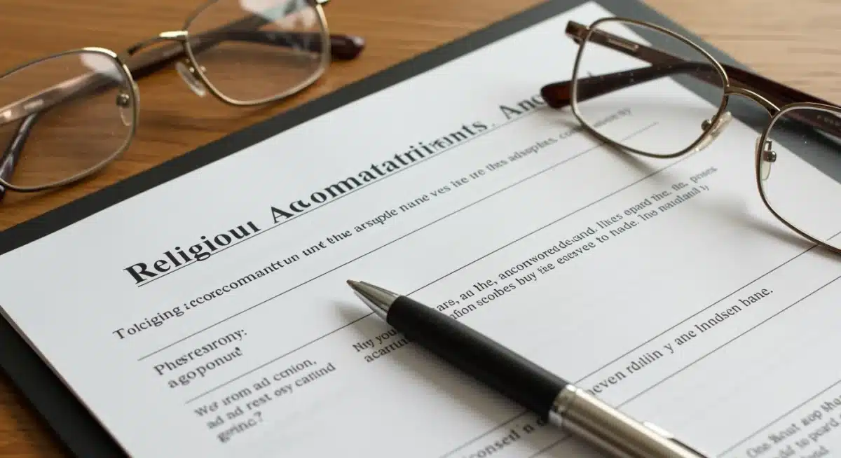 Workplace policy document on religious accommodation