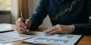 Person analyzing financial data for 2026 Fed rate hike adjustments