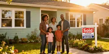 Family in front of newly renovated home, symbolizing federal housing grant success
