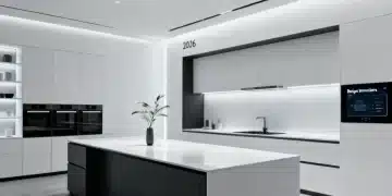 Modern minimalist kitchen with smart storage and clean countertops