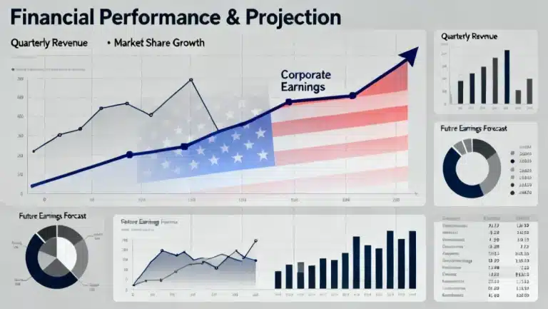 Financial dashboard showing 2026 corporate earnings projections for U.S. equities