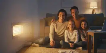 Family comfortable at home, symbolizing energy assistance relief