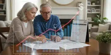 Senior couple reviewing 2026 Medicare premium increase documents