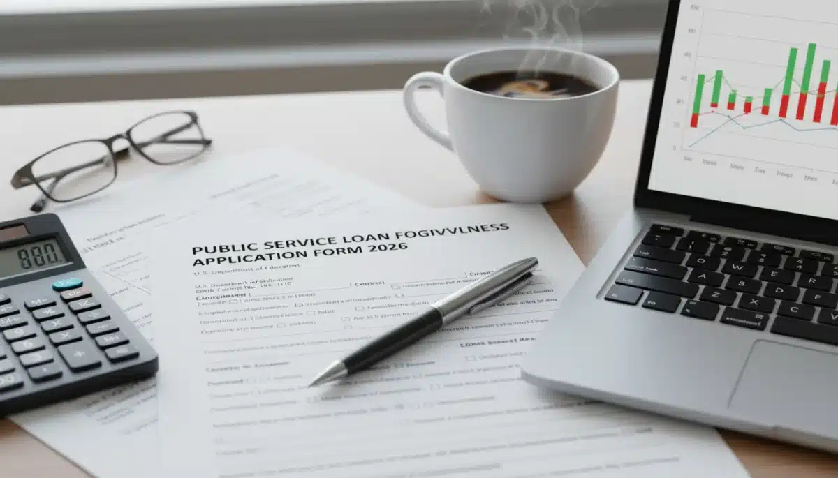 Public Service Loan Forgiveness application form and financial planning tools