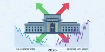 2026 Federal Reserve Interest Rate Outlook: Mortgage & Lending Impact 2026 Federal Reserve interest rate outlook affecting U.S. mortgage rates and consumer lending