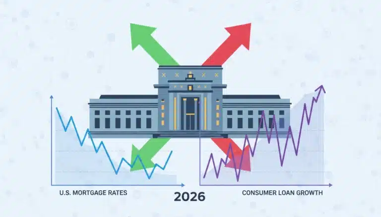 2026 Federal Reserve interest rate outlook affecting U.S. mortgage rates and consumer lending