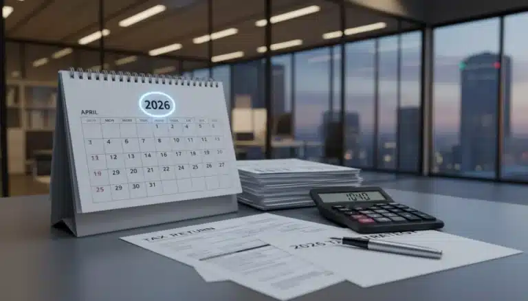 2026 tax law changes calendar and financial documents