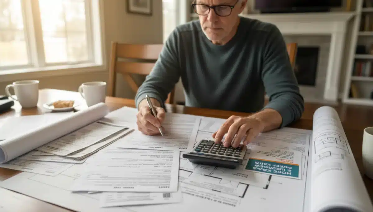 Homeowner planning energy-efficient upgrades and tax credits