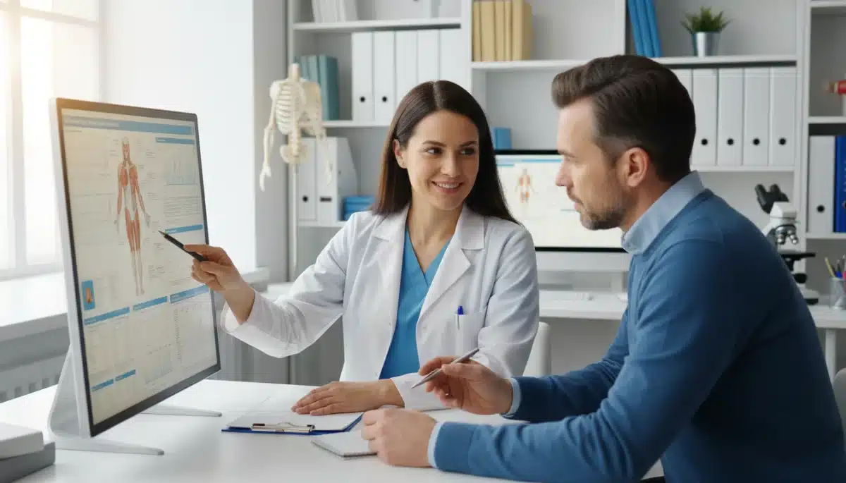 Doctor explaining healthcare policy changes to a patient