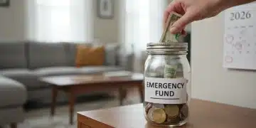 Emergency Fund Building 2026: 12 Steps to Save 3-6 Months of Expenses Hand placing dollar into emergency fund jar 2026